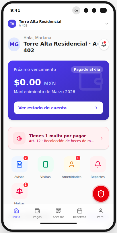 App del residente de Otochi